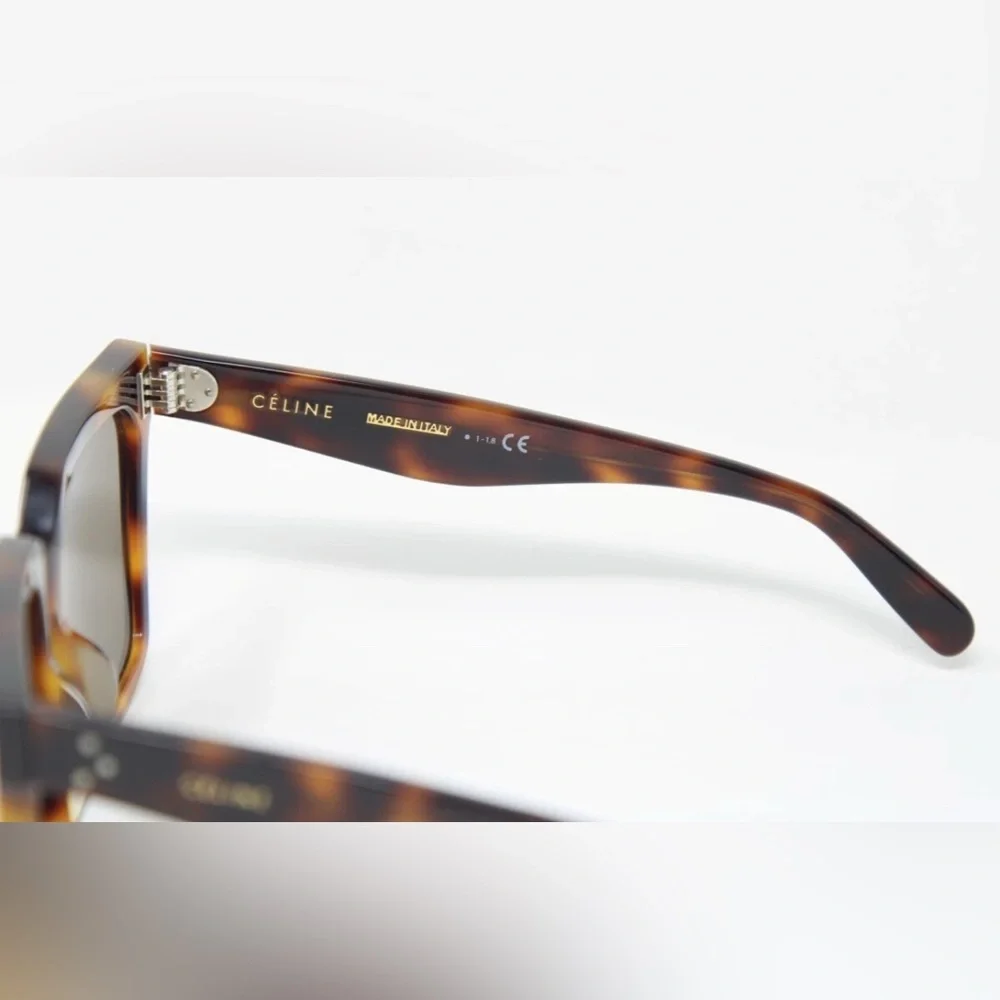 Celine CL40055F 53E Shiny Havana Ladies Sunglasses Polarized (LP9022361) - Picture 4 of 9